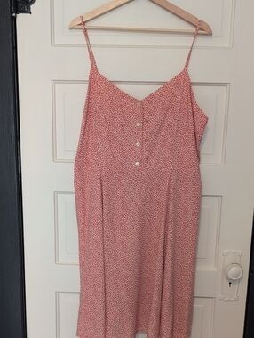 GAP Pink and Cream Rayon Fit&Flare Skater Dress. New With Tags. Rayon. Size 18.